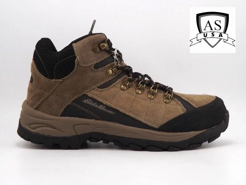 MEN'S EDDIE BAUER TACAMA Hiking Shoes BOOTS Size 8 LEATHER MEMORY FOAM 023586