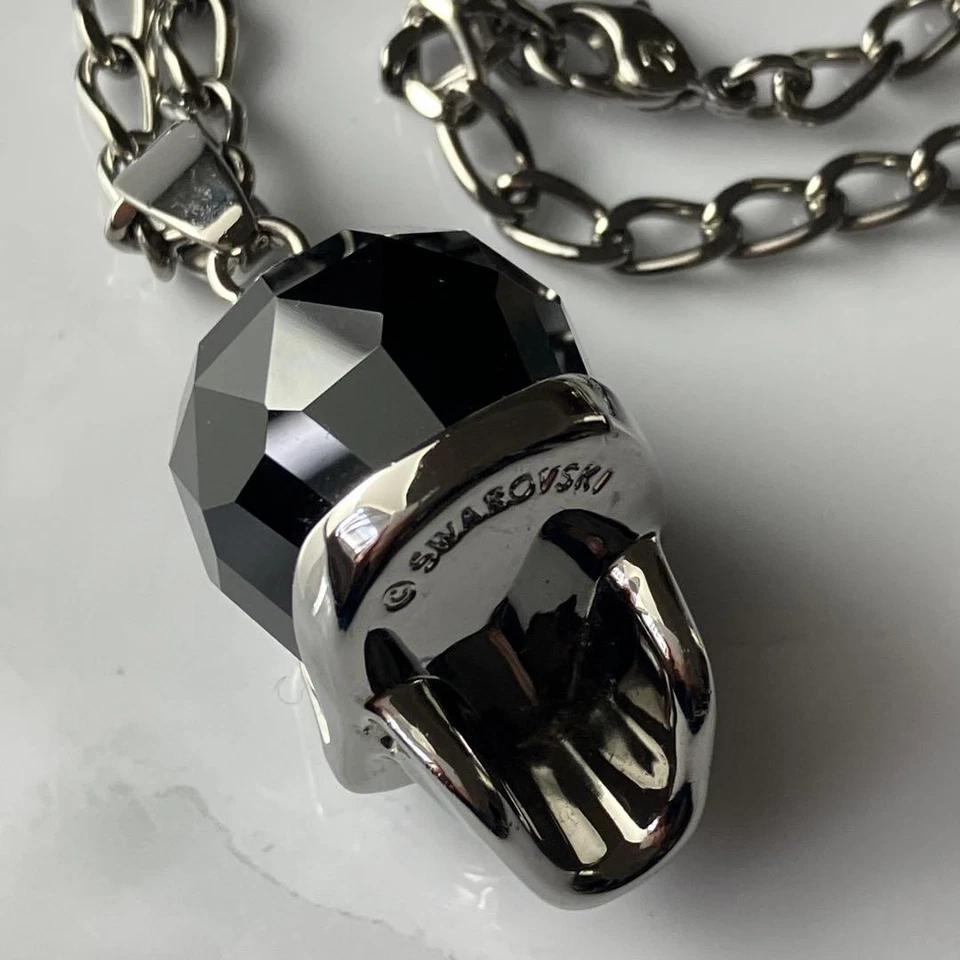 Swarovski череп наушники подвеска ожерелье кулон мужской аксессуар 23 дюйма - Изображение 4 из 4