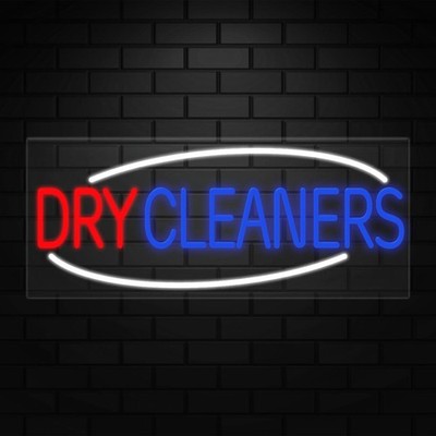 Dry Cleaners Sign for Business Displays | LED Flex Neon | 32''W x 13''H x 1''D