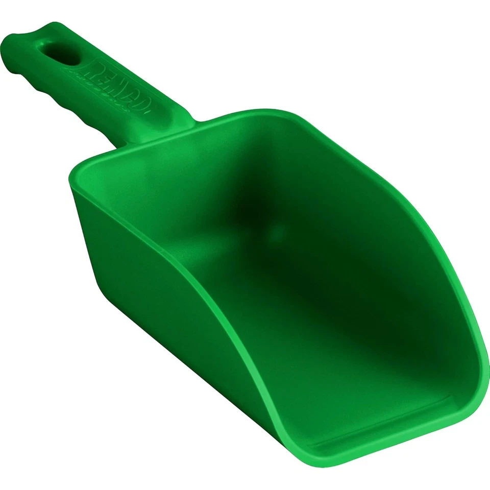 Cuchara manual de plástico verde de 16 oz - diseño duradero, esterivable en autoclave e higiénico Foto 3 de 4
