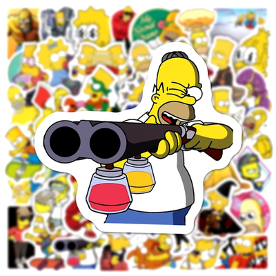 #ad #ad 50pc SIMPSON#x27;S TV SHOW INSPIRED STICKER SET Laptop Car Water Bottle Luggage $8.57