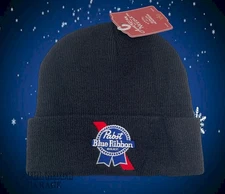 New Pabst Blue Ribbon American Needle Beer Vintage Men's Black Cap Hat Beanie