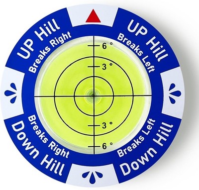 Golf Green Reader Ball Marker with Level Tool for Reading Greens and Putting Aid