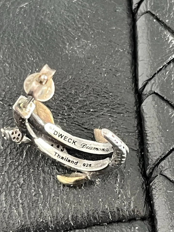 Pendiente Stephen Dweck (1) Solo 18k 925 Diamante Esterlina Fortuna Rama Rama  Foto 2 de 4