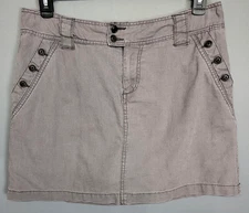 Sonoma Skort Womens 12 Linen Cotton Button Pockets Casual Summer Shorts/Skirt