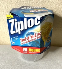 NEW Open Box Ziploc Twist n Lock 1 Container Lid M Round Reusable Food Storage