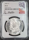 1880-S Morgan Silver Dollar $1 NGC MS63 David J. Ryder Signed! RARE! 1C Auction!