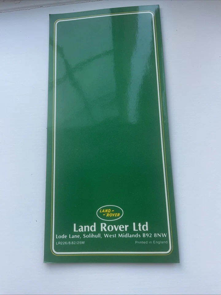 Range Rover Colour & Trim 1982-1983 UK Market Foldout Brochure 2-dr & 4-dr - Image 2 of 4