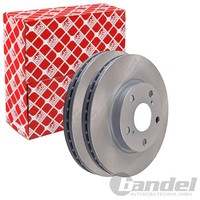 2X febi Bremsscheiben Ø273Mm Vorne Passend FÜR Toyota Auris Corolla