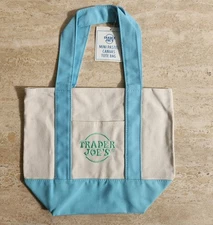 Trader Joe’s Mini Canvas Bag - BLUE 💙
