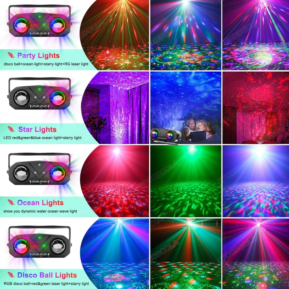 Party Disco Ball, Dj Disco Light Strobe Dance Sound Activated with Remote Contro - Image 3 of 4