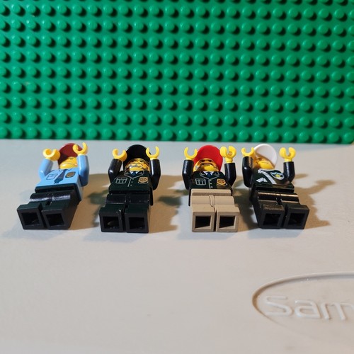LEGO Minifigures Cops & Police Officer LOT of 4x Minifigures USED - Picture 7 of 11