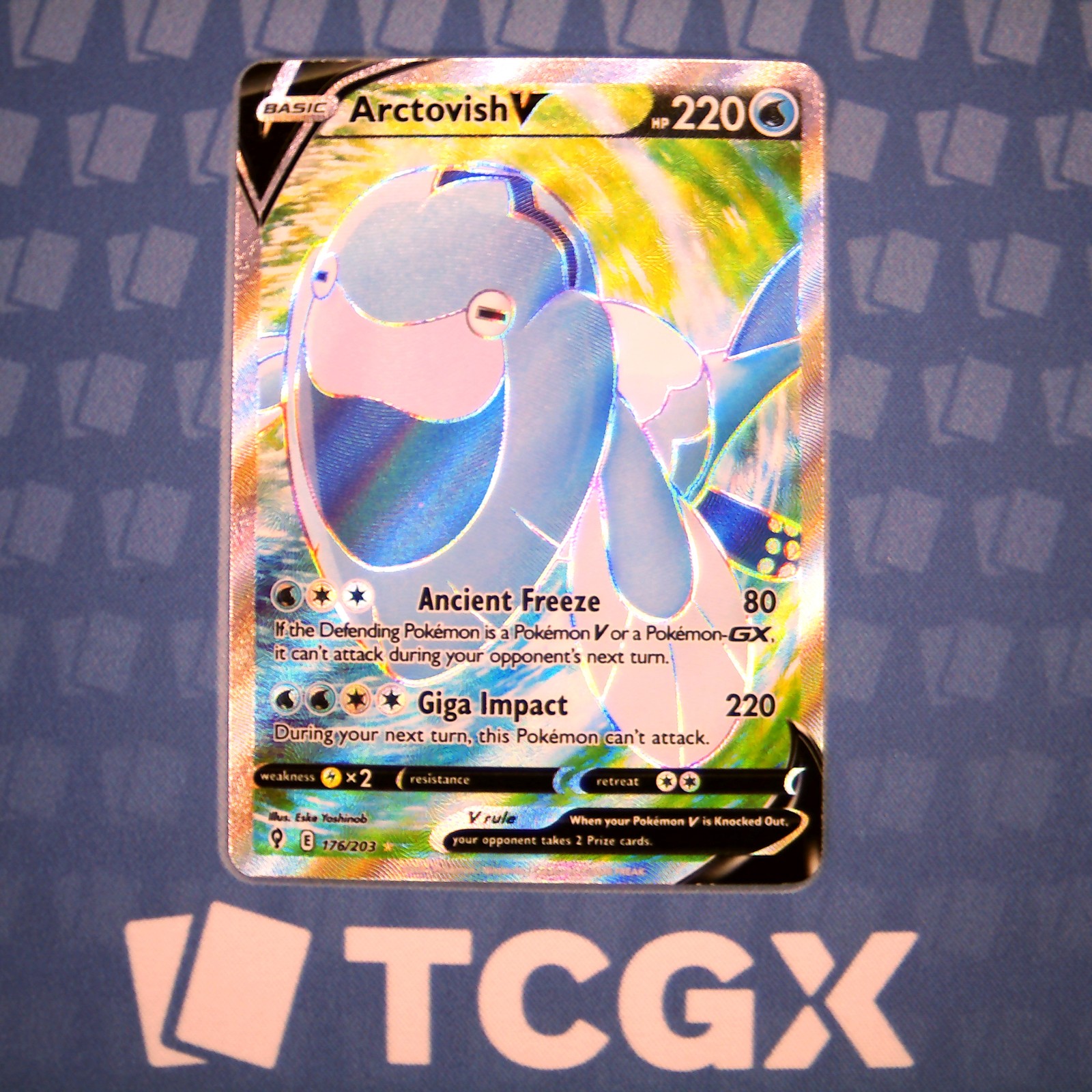 Pokemon - Arctovish V (Full Art) - 176/203 - SWSH07: Evolving Skies - Holo NM