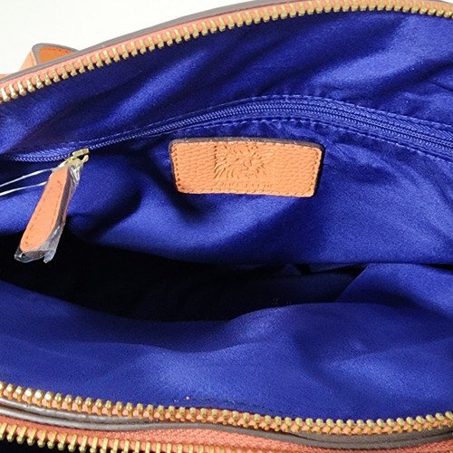 Anne Klein Satchel Lady Lock Flap Faux Leather CoralReef Orange Crossbody NWT - Picture 10 of 18