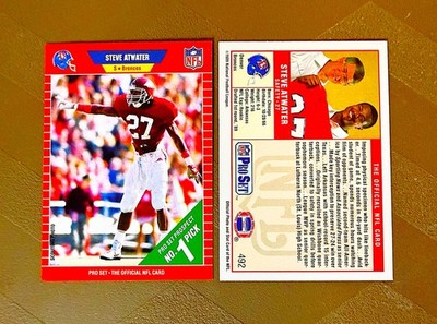 Steve Atwater 1989 Pro Set Rookie Card RC #492 Denver Broncos Hall Of Fame