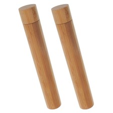 2 Pcs Bamboo Document Storage Tube For Poster And Artwork Transport