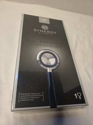 Medline MDS926501 Synergy Classic Stethoscope Dual Head - Black Brand New