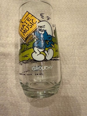 1982 Smurfs Hefty Drinking Glass Nostalgia '80s Vintage