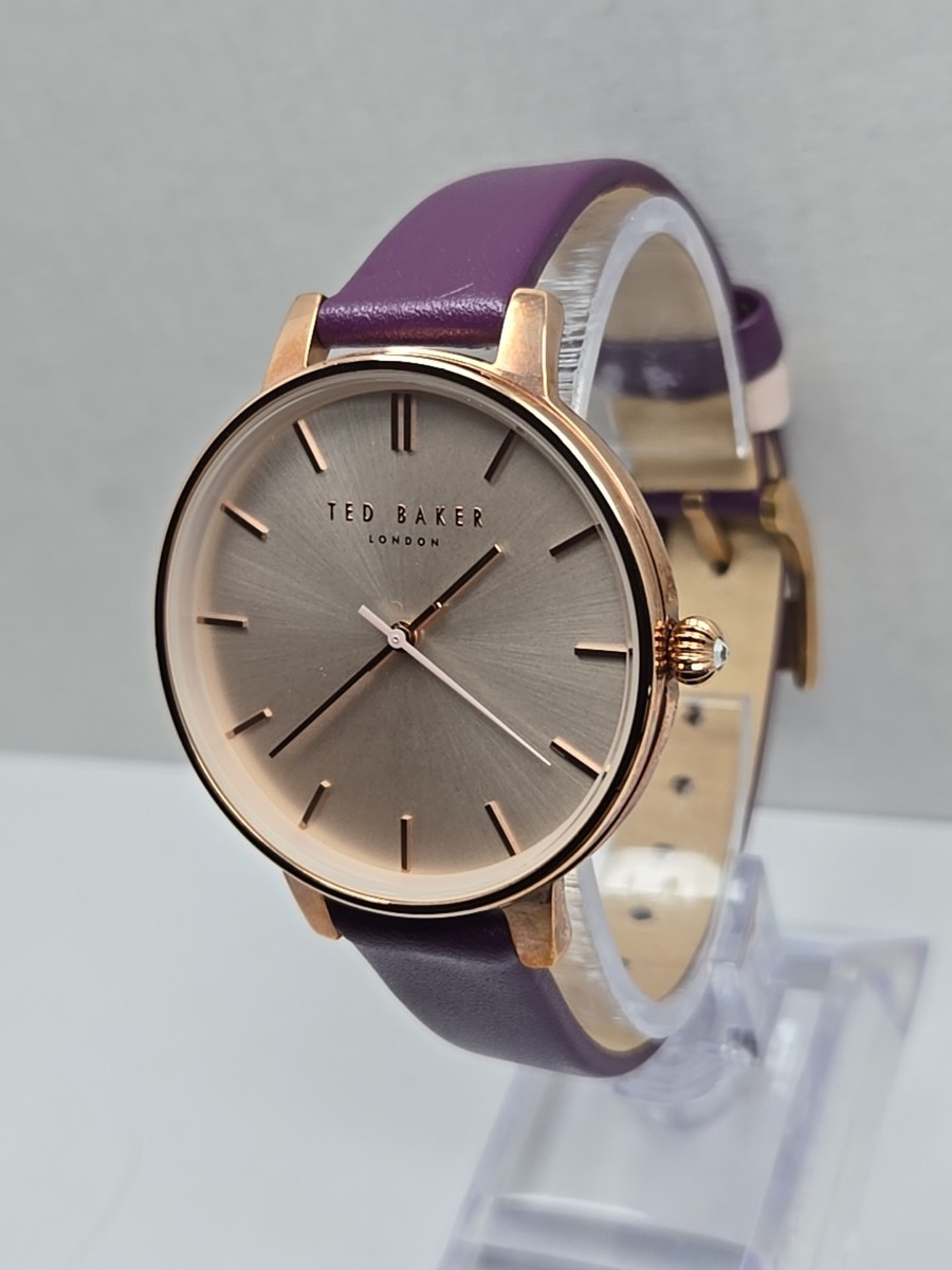 Ted Baker London Womens Quartz Watch Purple Leather Strap  display picture 3