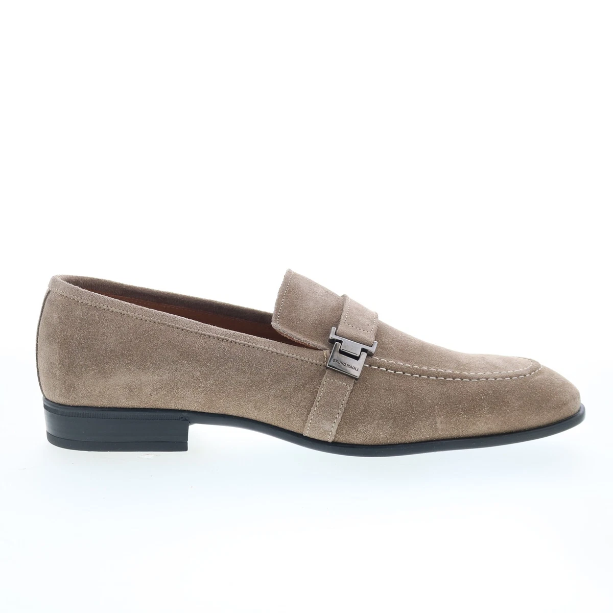 Bruno Magli Forteza MB1FTZF1 Mens Gray Suede Loafers & Slip Ons Penny Shoes 10 Bruno Magli Brando Mens Gray Suede Slip On Loafers & Slip  main image 4