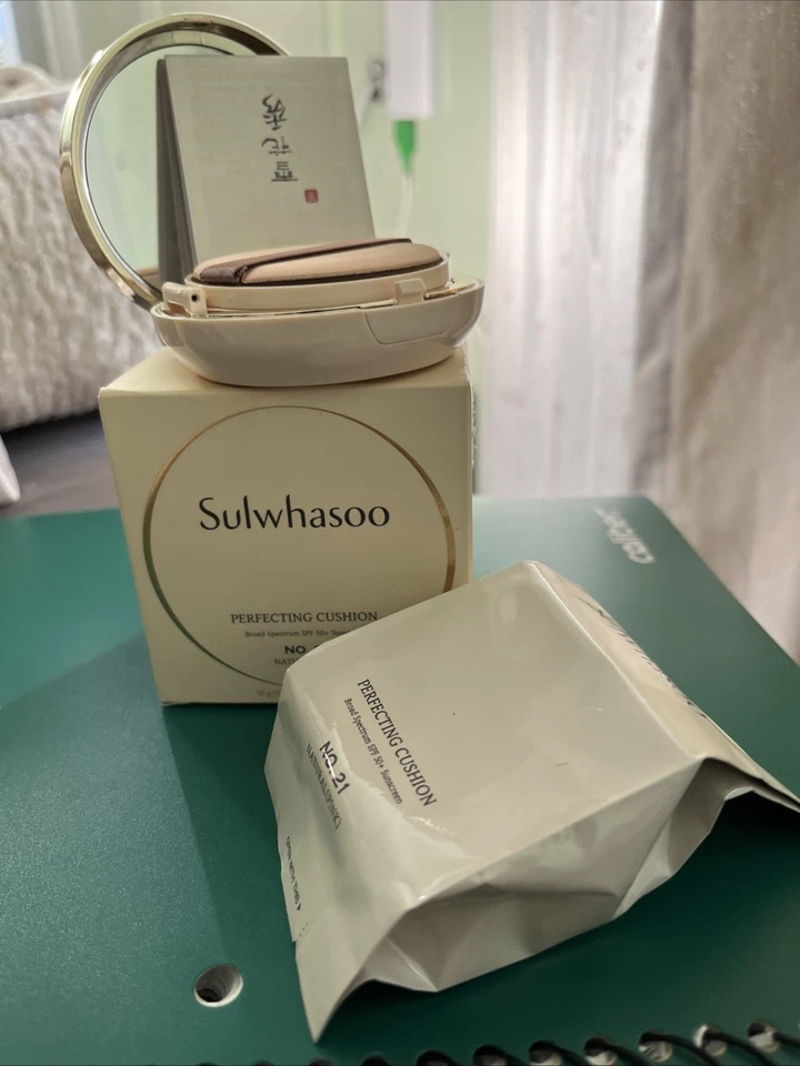 NIB Sulwhasoo Perfecting Cushion Compact 15g +Refill No. 21 Natural(Pink) - Image 3 of 3