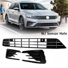 For Vw Passat R-line 2016-2019 Front Lower Grillefog Light Cover W Sensor Hole