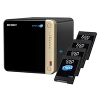 QNAP TS-464 4-Bay NAS + 4x 2TB SSD, 2x 2.5GbE Ethernet, 2x M.2