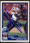 Mike Hartenstine #73 signed autograph 1999 Chicago Bears Fan Convention Card