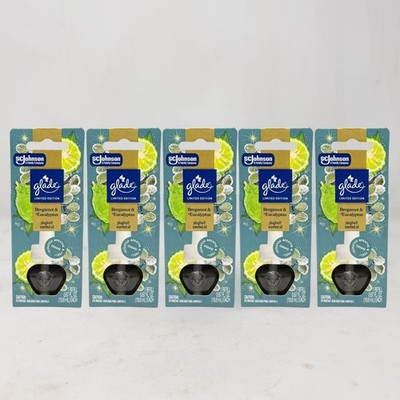 5 Pack - Glade PlugIns Scented Oil Refills, Bergamot & Eucalyptus, 0.67 oz