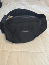 Momcozy Hip Seat Baby Carrier Medium Adjustable Waistband Pockets Black Med 0565