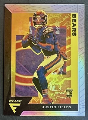 2021 Panini Chronicles Flux Justin Fields Rookie Silver Prizm RC #FX-3 Bears