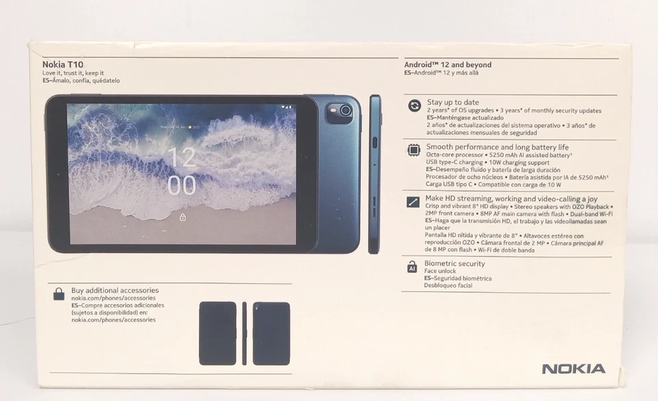 Nokia T10 TA-1472 (4/64GB, Blue) 8" Tablet - NEW/SEALED, Free Shipping! - Image 2 of 4