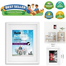 Stylish 11x14 Frame with Shatter-Resistant Glass   Perfect Gift for Any Occasion