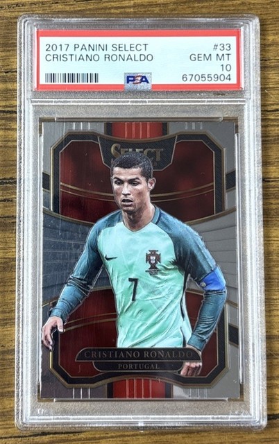 2017-18 Panini Select Soccer #33 Cristiano Ronaldo Portugal PSA 10 GEM MINT
