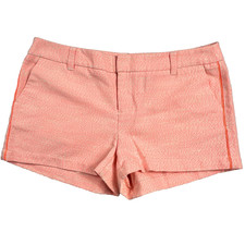 Merona Womens' Size 6 Cotton Blend Pockets Orange Chino Shorts Made In Vietnam