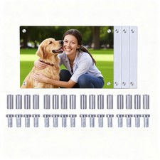 24Pack 11.8x15.7" Sublimation Blank Glass Photo Frames Decorative w/ Hanging Kit