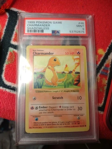 1999 Pokemon Game Shadowless Charmander PSA 9 🔥