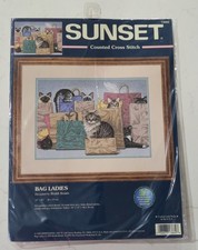 VTG Sunset Bag Ladies Cross Stitch Kit 13662 ...