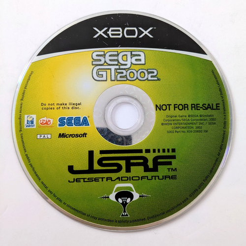 Orginal Xbox Collection Disc Sega GT 2002 / Jet Set Radio Future (Original Xbox) - PAL UK Disc Only ...
