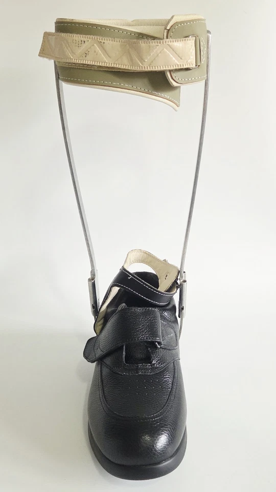 Soporte ortopédico para pierna derecha marco de metal con zapatos Drew Navigator II para hombre 11 W Foto 3 de 4