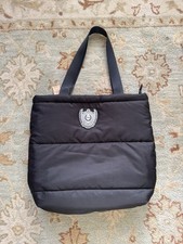 NWT Victoria's Secret PINK Black Quilted Puffer Tote Bag Zip Closure