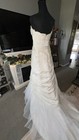 White Silver Strapless Embroidered Ball Gown Wedding Dress Size 14 — photo 7