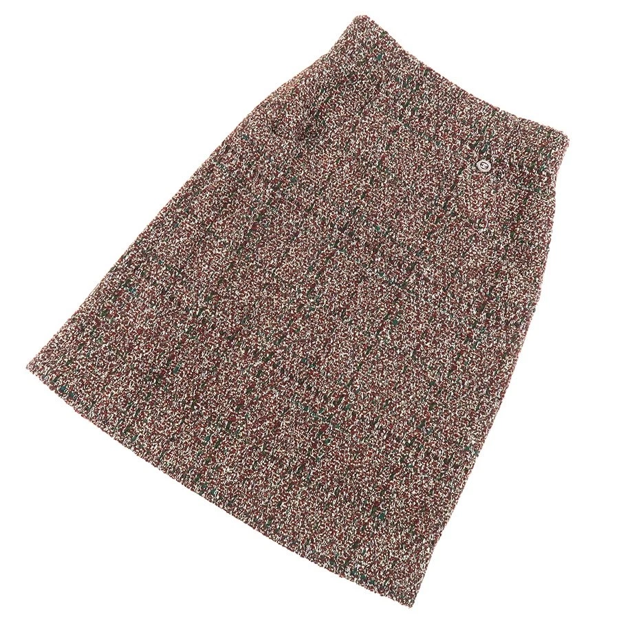 Chanel — Chanel Long Skirt P41811V30580 Size 36 Brown COCO mark Authentic Women's France
