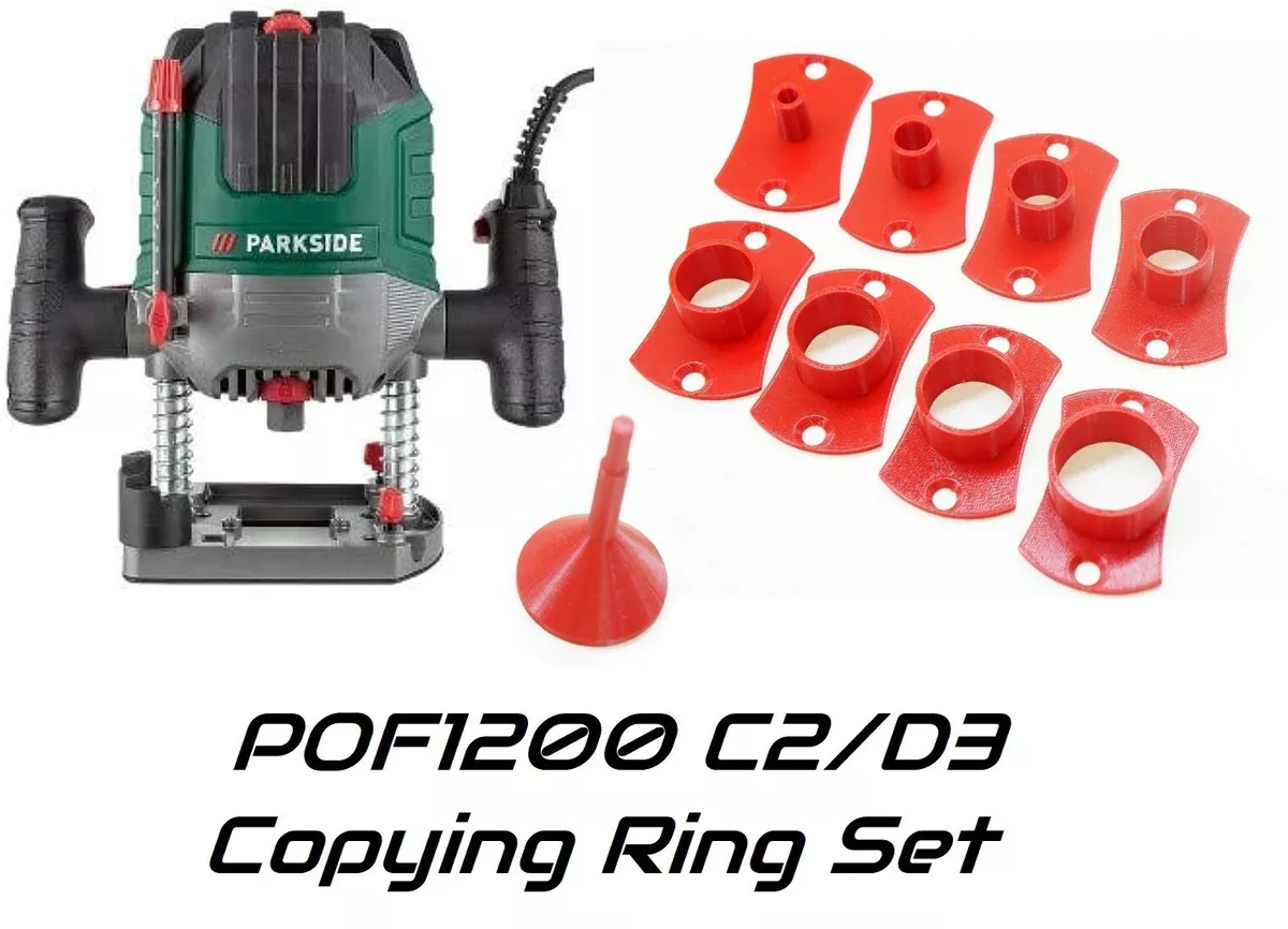 Copying Ring Set for Parkside POF 1200 D3 C2 Router 10mm 32.5mm