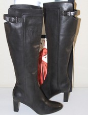 Via Spiga Parca Black Leather Knee High Boots  Sz 8  $450  *75