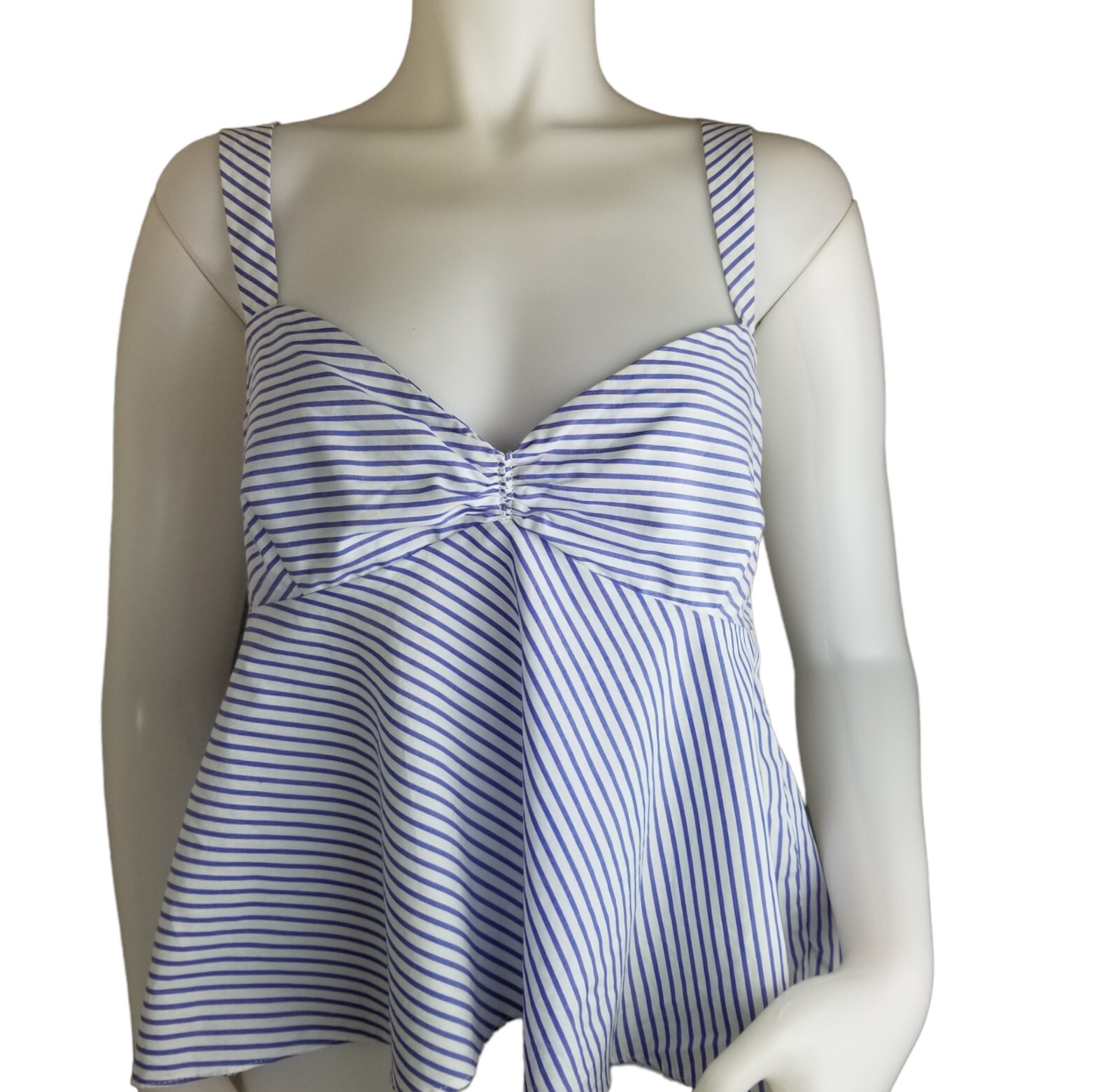 Zara Basic Collection Womens Medium Blue & White … - image 6