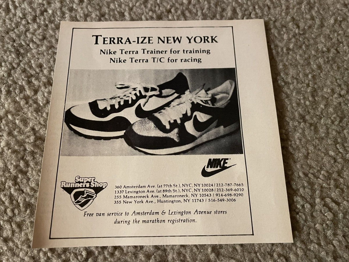 アート・デザイン・音楽 Advertising Copy Annual 1983 Vintage 1983 NIKE TERRA T/C TRAINER Running Shoes Poster
