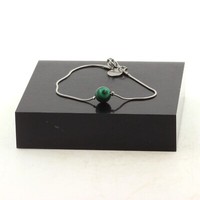 Armband Aus Edelstahl 1 Perle Malachit 8 Mm. Made In Frankreich