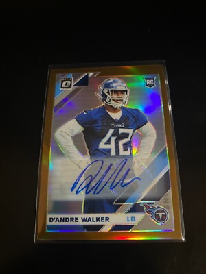 D'Andre Walker 2019 Donruss Optic Bronze Prizm Auto RC Titans 141  PWE