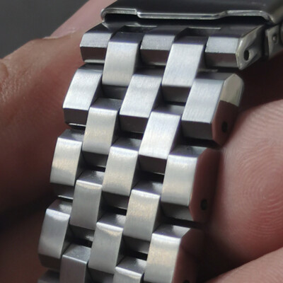 Men's 18 20 22 24 26mm Brushed Heavy Bracelet Stainless Steel Watch Band Strap